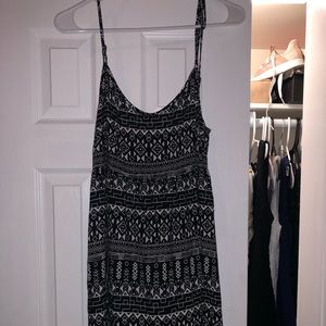 Black and white pattern summer dress